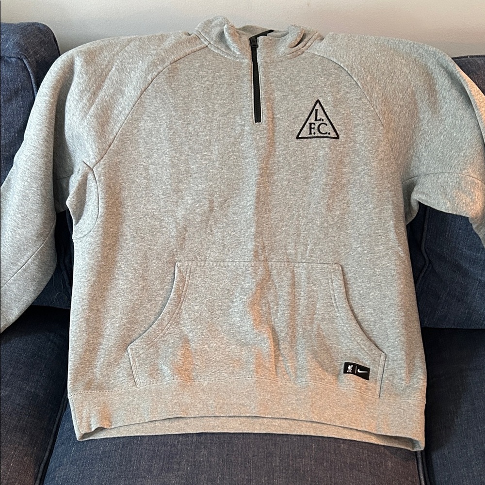 Nike Gray Zip-Up Men's Liverpool FC Sweatshirt